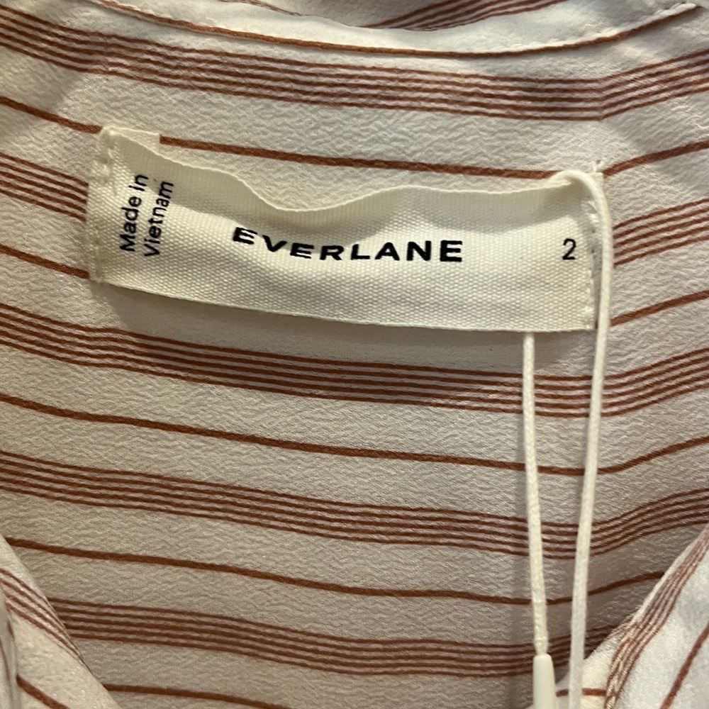 Everlane White and Red Striped Shirt - Picture 2 of 7